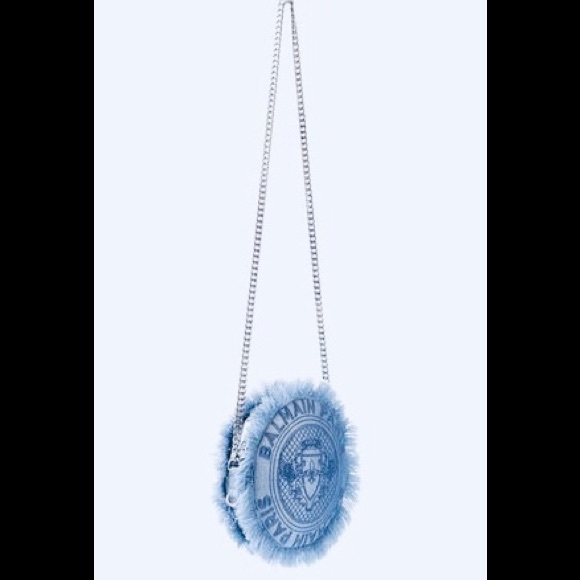 Balmain Denim Disco Circle Crossbody/ Shoulder Bag - Picture 2 of 8